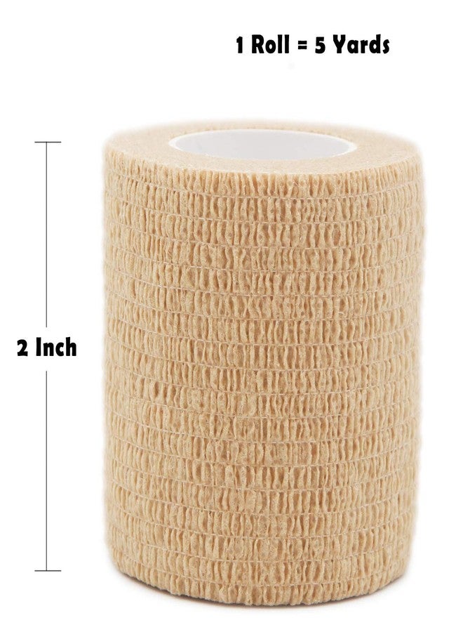 Jonyee First Aid Self Adherent Cohesive Bandages, First Aid Tape Cohesive Wrap Bandage, Colorful Bandages(2 inches x 5 Yards,12 Packs,Colorful) - Image 4